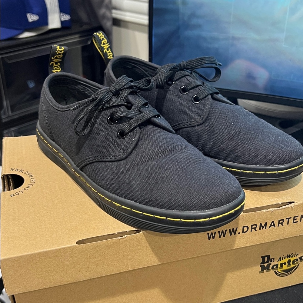 Dr. Martens Black Canvas Lace-Up Shoes